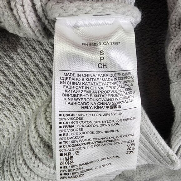 Womens Gray Banana Republic Knit Sweater Textured Turtleneck Long Sleeve Size S - Picture 3 of 9